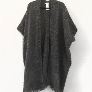 Free People Gray Cozy Boucle Long Cardigan